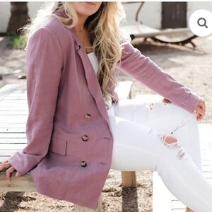 Free People Pink Blazer